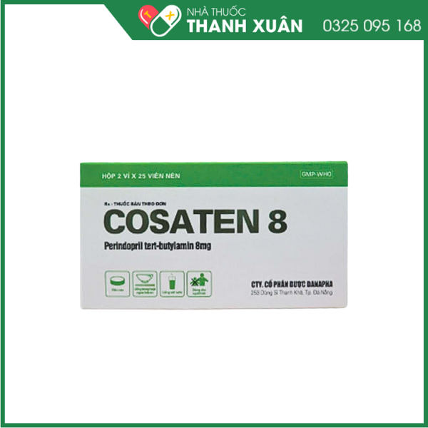 Cosaten 8 trị tăng huyết áp và suy tim sung huyết